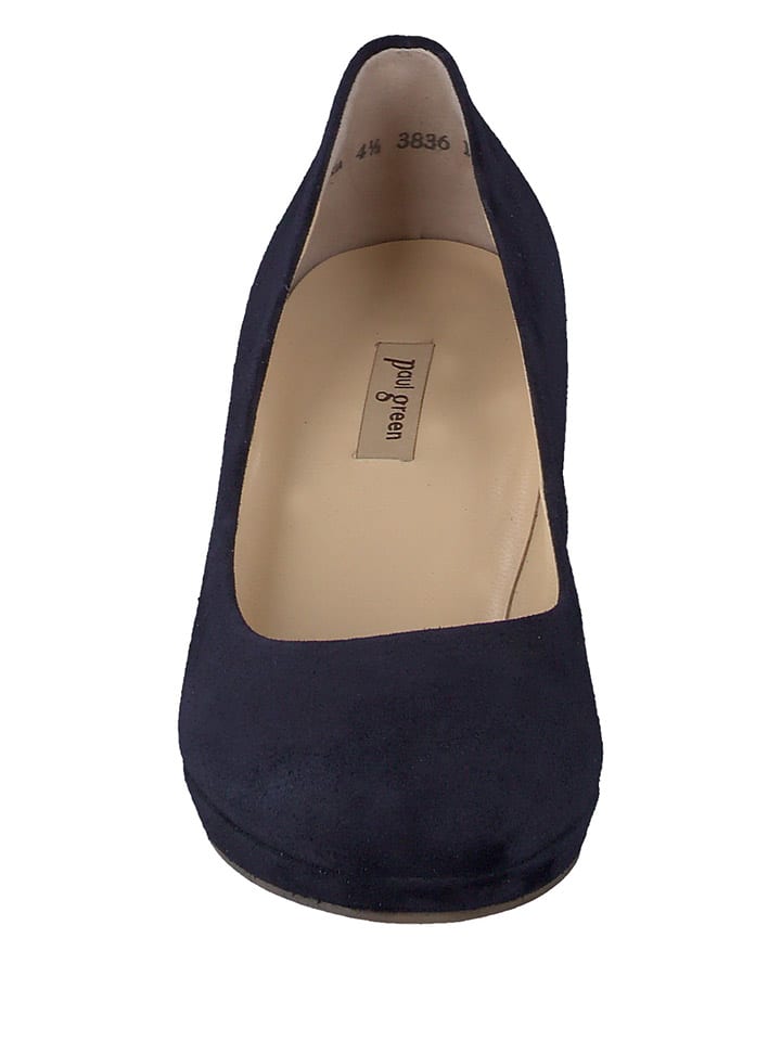 Paul Green Leder-Pumps in Dunkelblau günstig kaufen