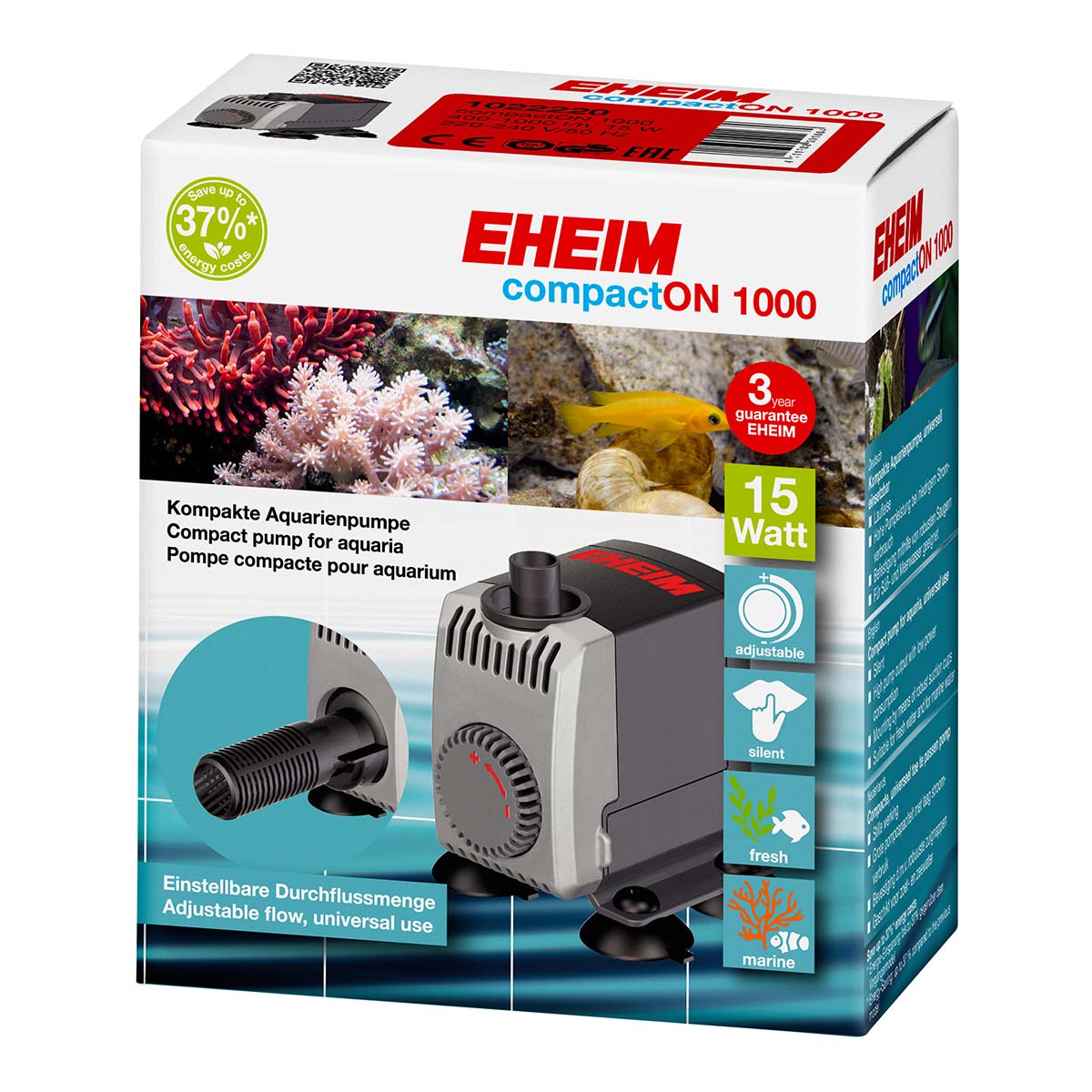 Eheim compactON Aquariumpumpe 1000 | Rückläufer bei ZooRoyal