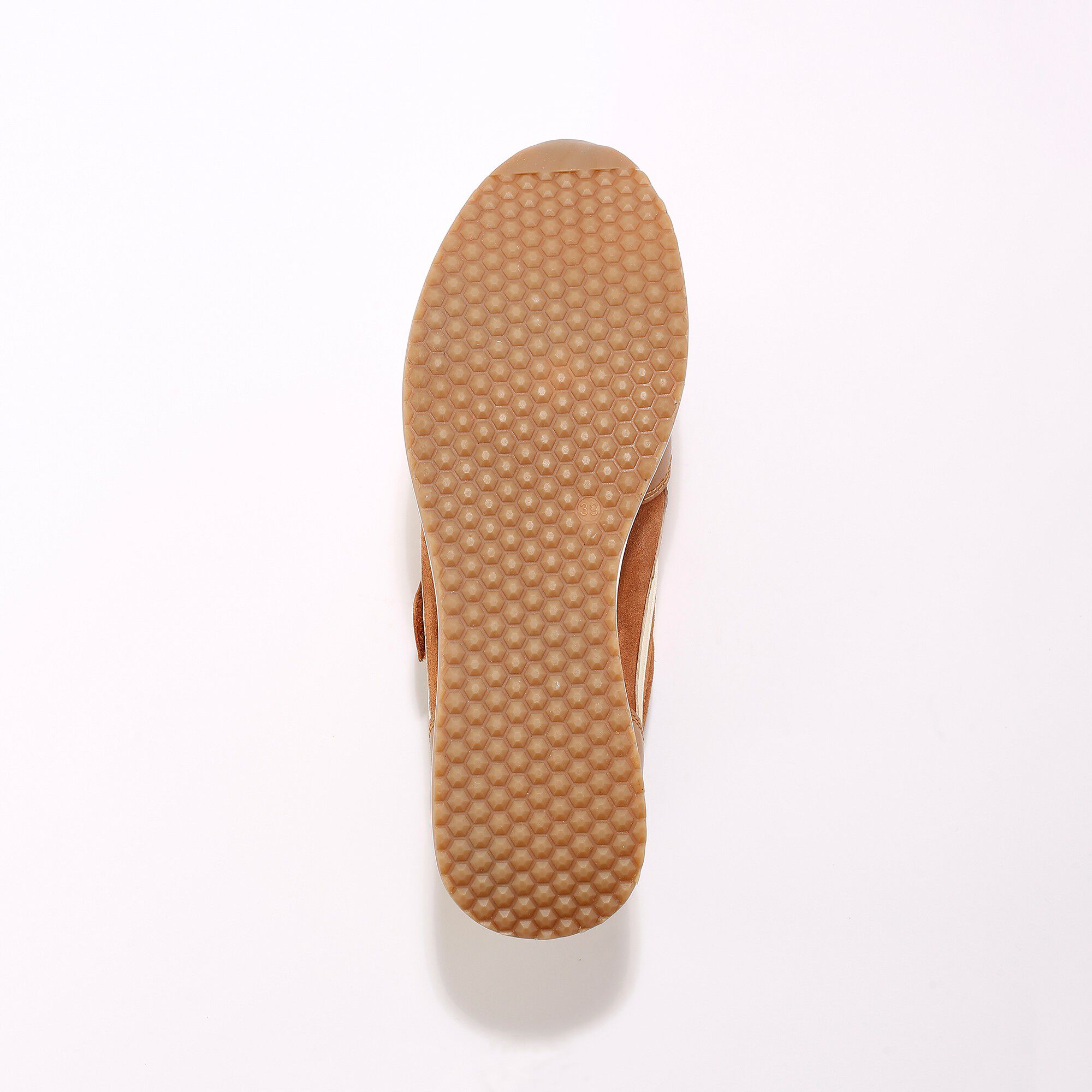 Baskets compensées zippées et scratchées en cuir