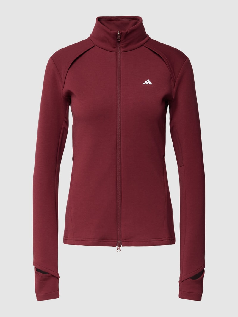 Sweatjacke mit Label-Details Modell 'TRUEMOVE' in mauve