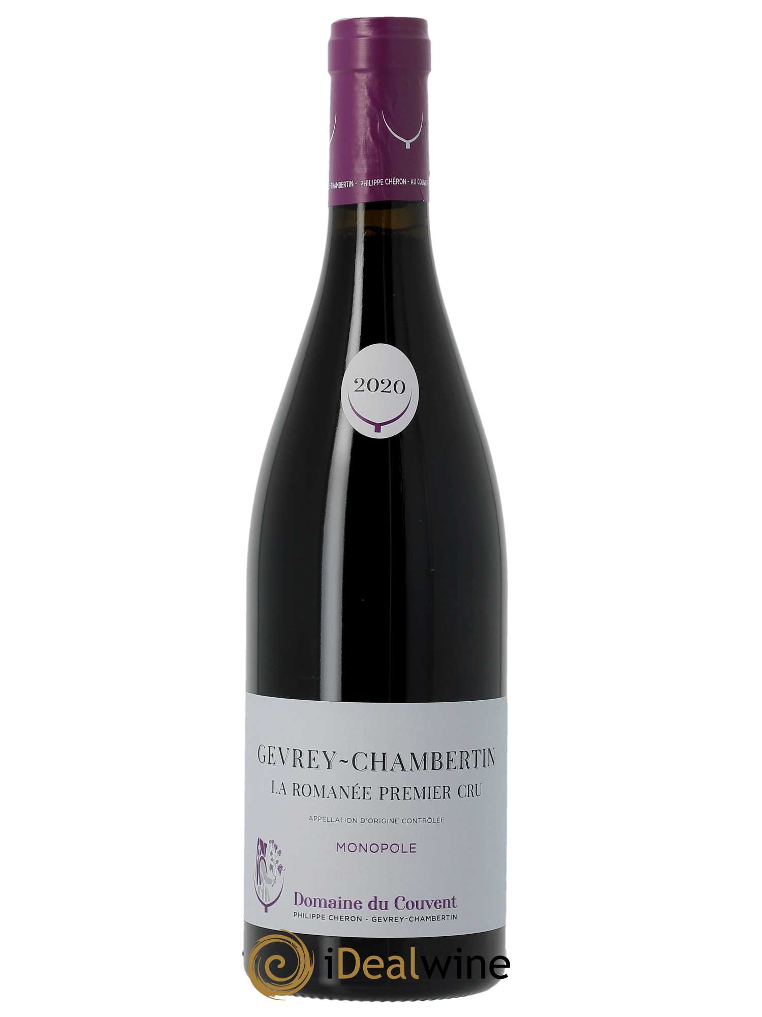 Gevrey-Chambertin 1er Cru La Romanée Monopole Domaine du Couvent  2020 - Lot de 1 Bouteille