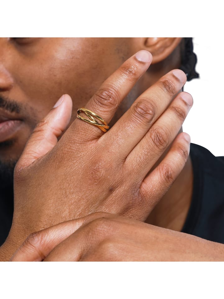 Steel_Art 3-in-1 Ring Herren Loris goldfarben in goldfarben günstig kaufen