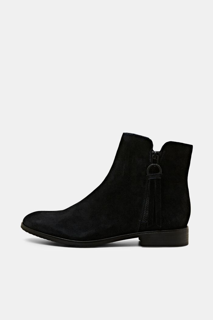 Rauleder-Boots mit Reißverschluss