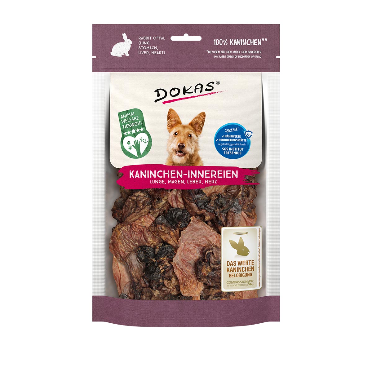 Dokas Kaninchen-Innereien Lunge, Magen, Leber, Herz bei ZooRoyal
