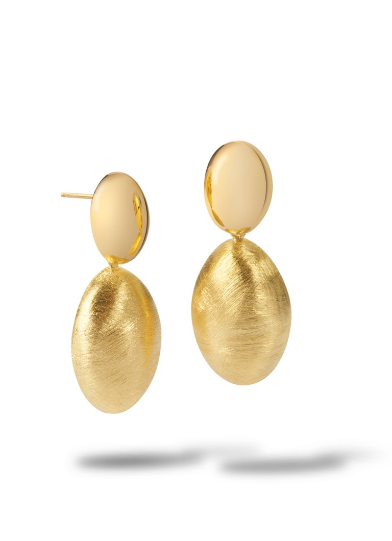 Casa Jewelry Bikkel Maxi auskari ar zelta pārklājumu
