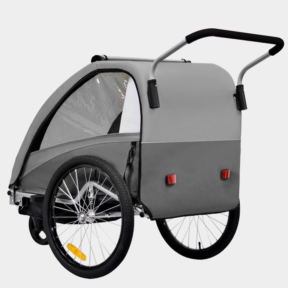 TIGGO Fahrradkinderanhänger TIGGO VS Fahrradanhänger Kinderfahrradanhänger mit Buggy Set + Federung, geeignet für 1-2 Kinder