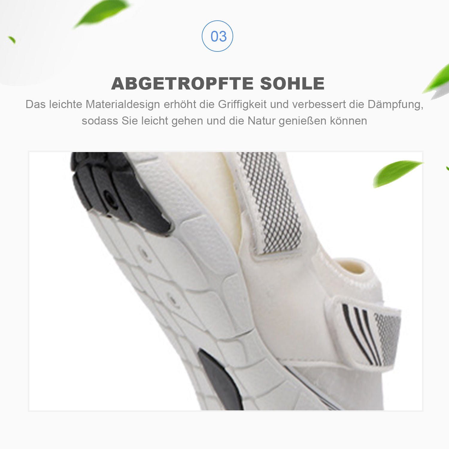 Daisred Bequem Damen Herren Barfußschuhe mit Weich Sohle Barfußschuh