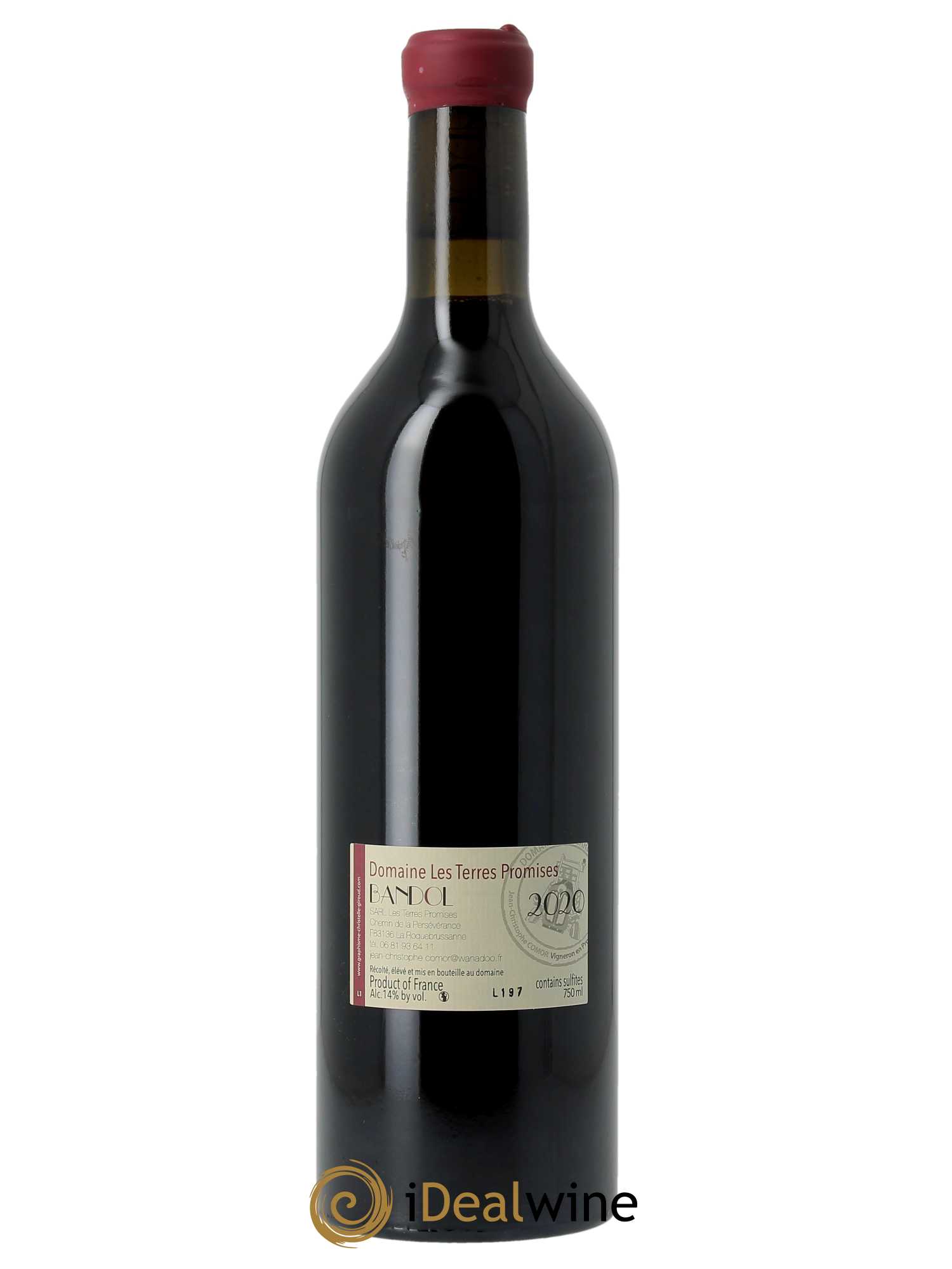 Bandol L'Amourvèdre Les Terres Promises  2020 - Lot de 1 Bouteille