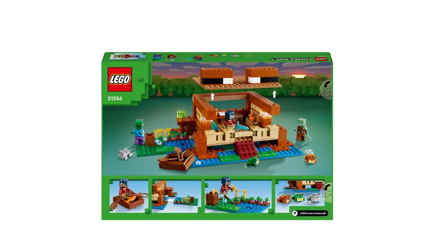 LEGO Minecraft 21256 Das Froschhaus Set, Spielzeug-Haus mit Figuren