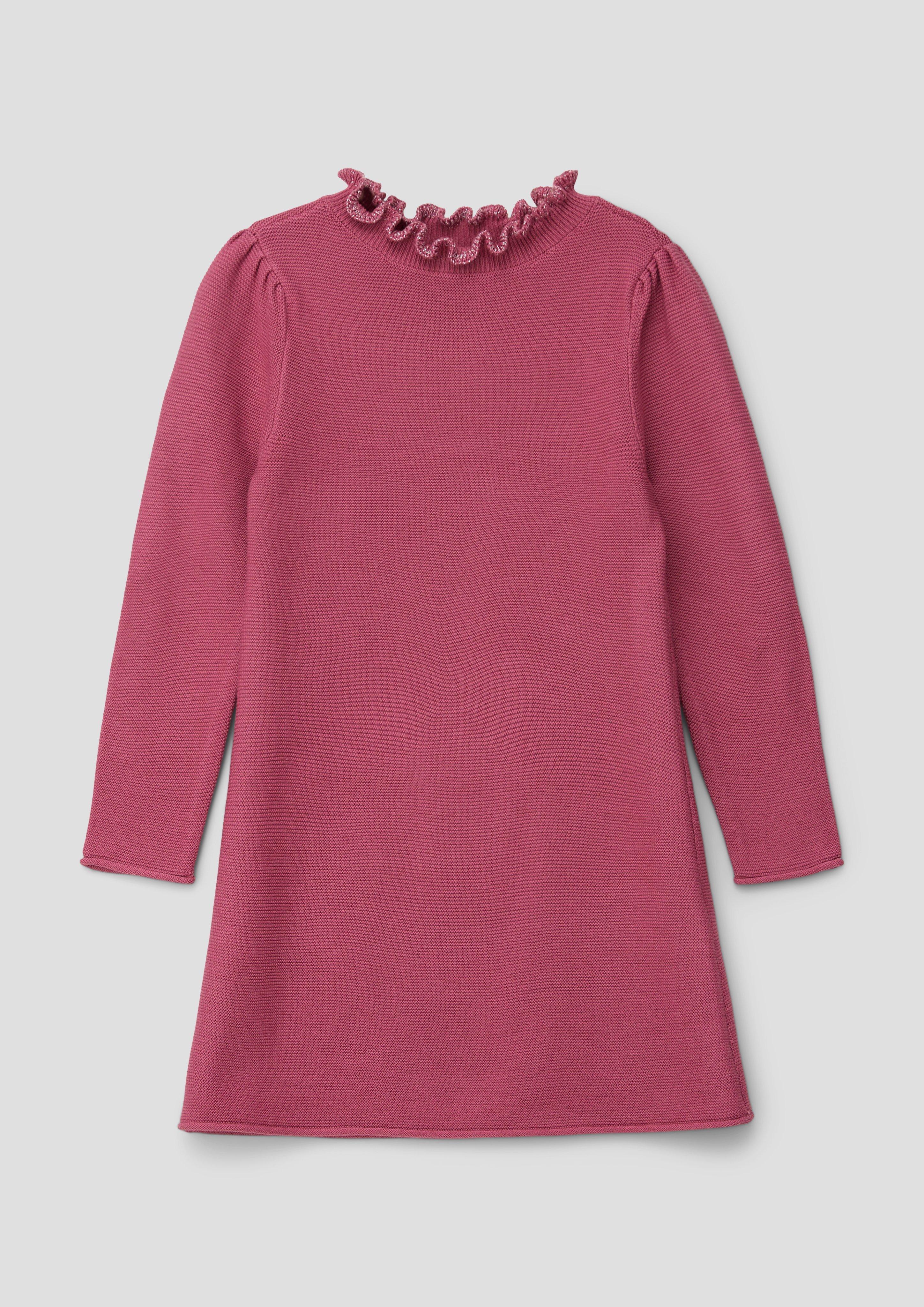 Strickkleid mit glitzerndem Rüschenkragen  2139200-4592