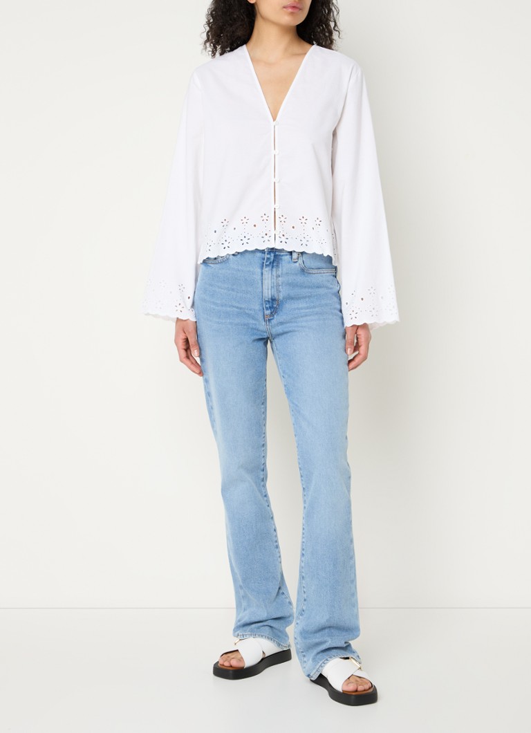 Envii Enbail cropped blouse with embroidery