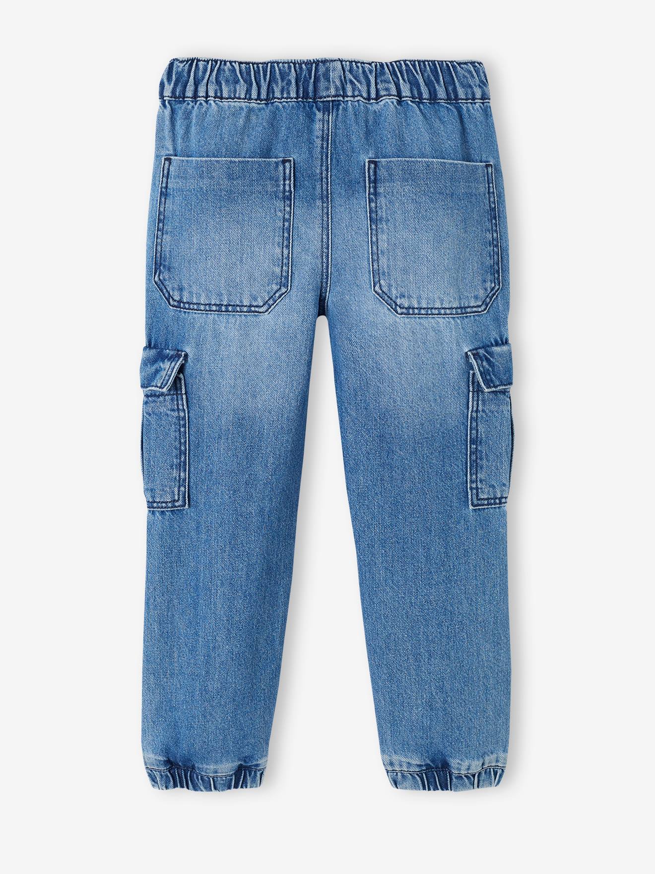 Vertbaudet Jungen Cargo-Jeans mit Dehnbund Oeko-Tex - blue stone