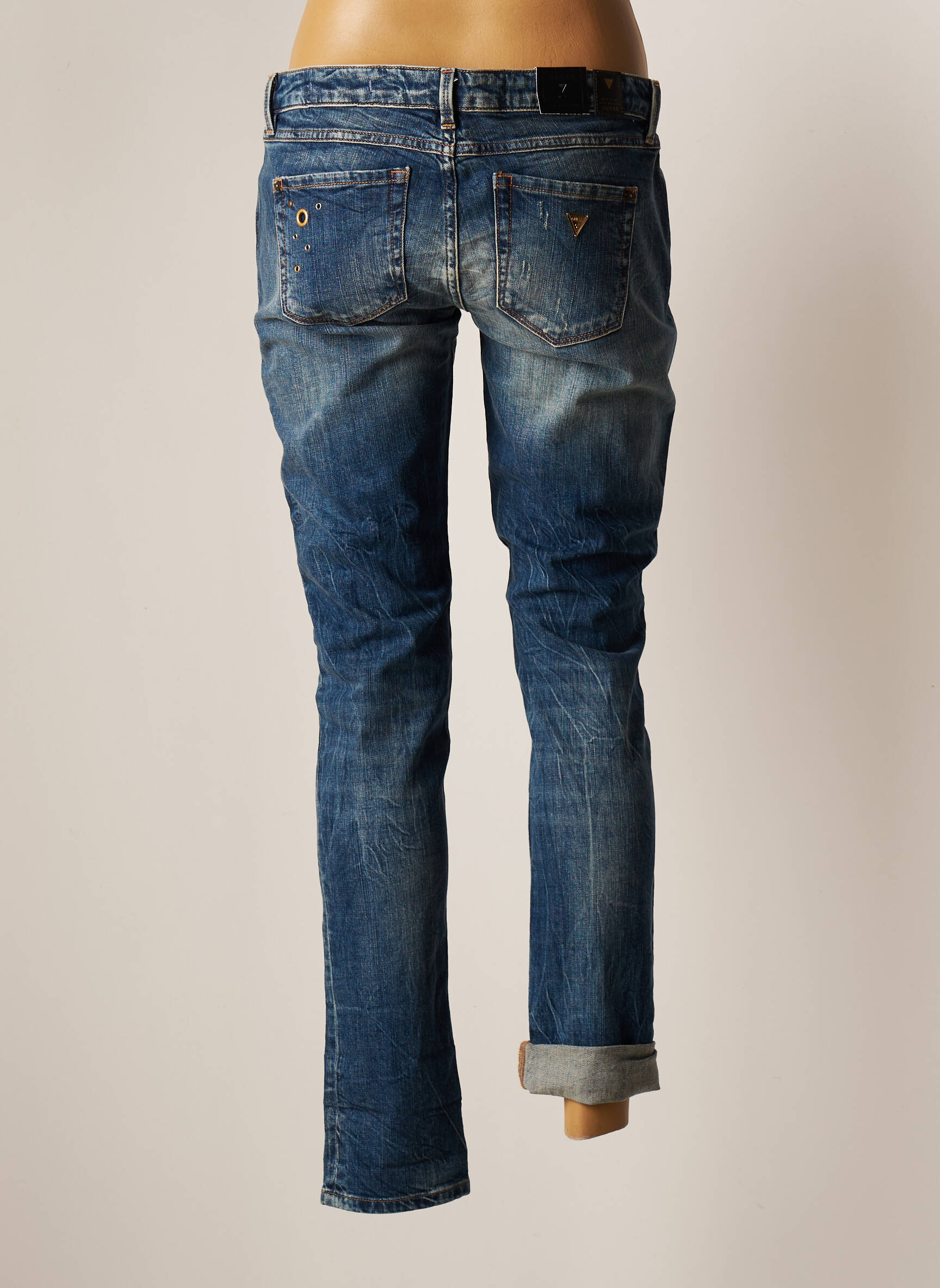 Guess Jeans Coupe Slim Femme couleur bleu