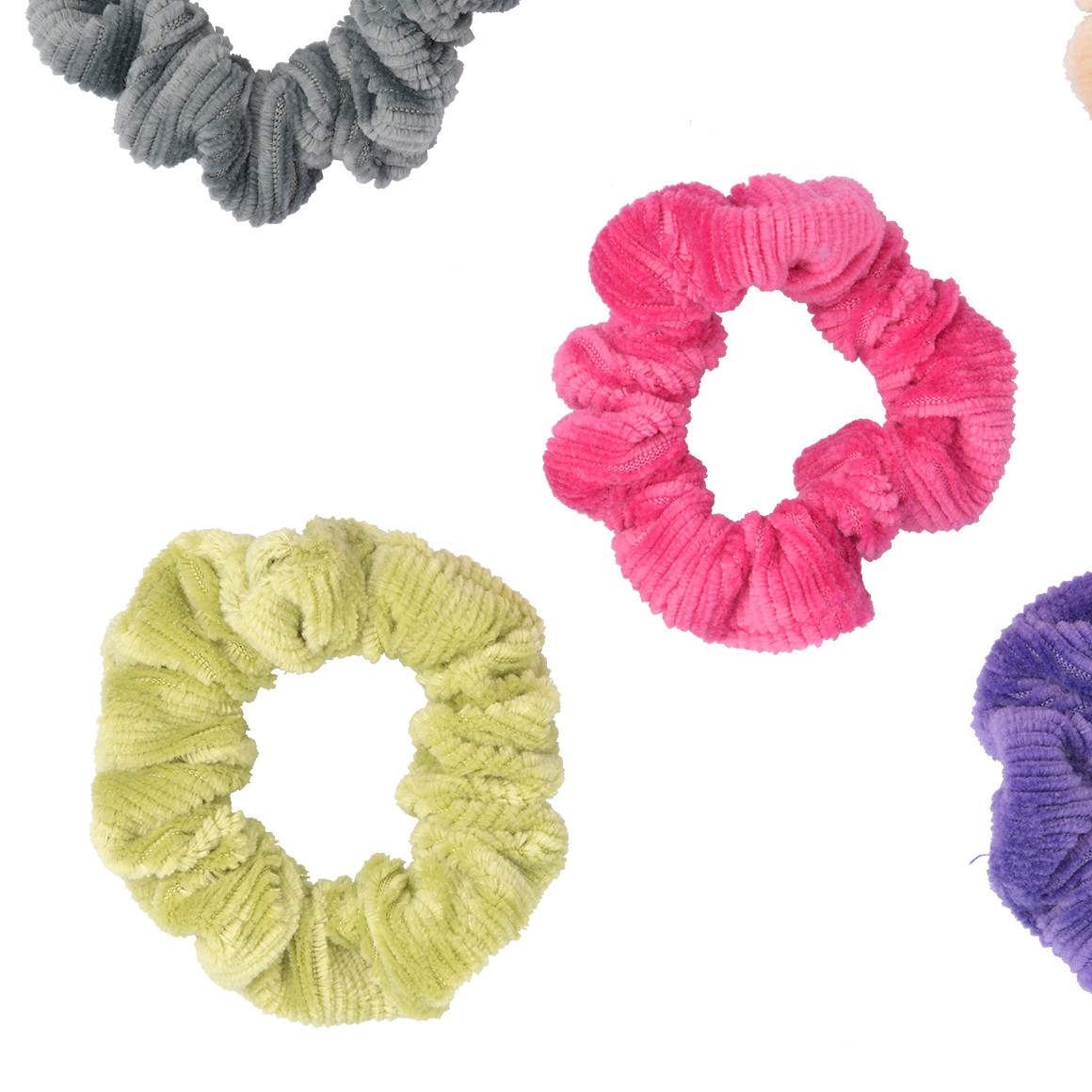 5 Scrunchies aus Cord