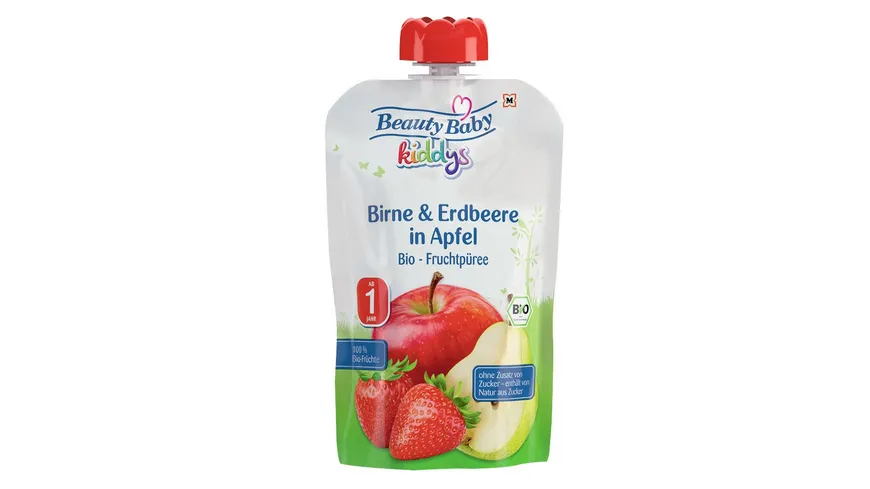 Beauty Baby Kiddys Bio Quetschie Birne & Erdbeere in Apfel 100 g