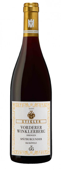 2019 VORDERER WINKLERBERG Ihringen Spätburgunder GG Backöfele* VDP.Große Lage trocken - Weingut Stigler