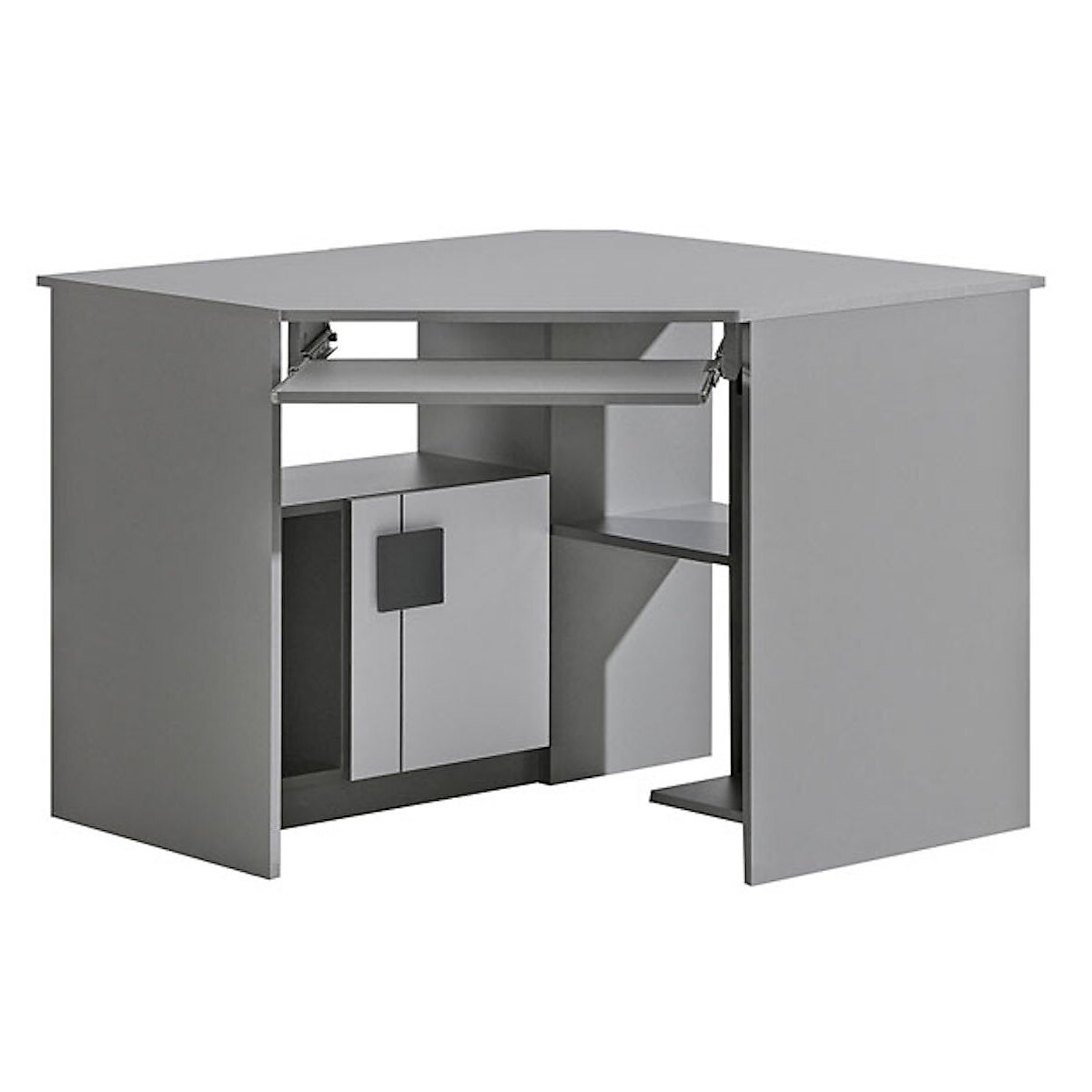 Eckschreibtisch Kinderschreibtisch Gami 96,5x96,5x78cm 1-türig mit Tastaturauszug