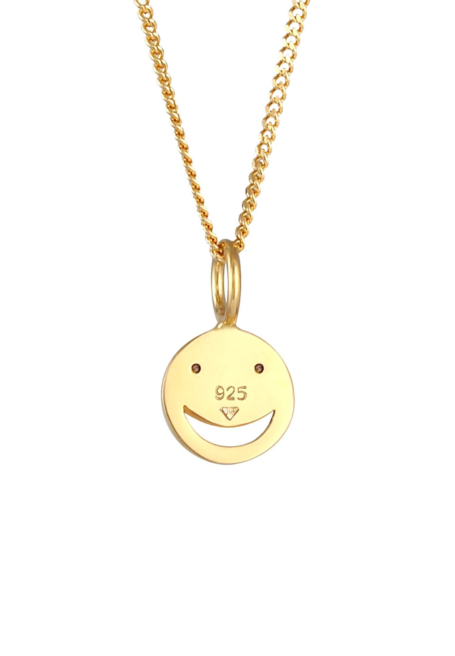 Ciondolo da donna Elli con faccina sorridente e cristalli in argento sterling 925