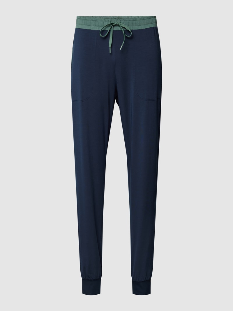 Pyjamahose mit elastischem Bund Modell 'DEEPSLEEPWEAR Balancing' in dunkelblau