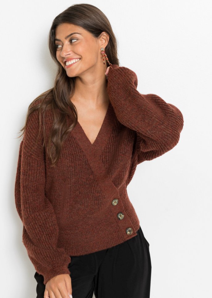 Oversized-Pullover in Wickeloptik