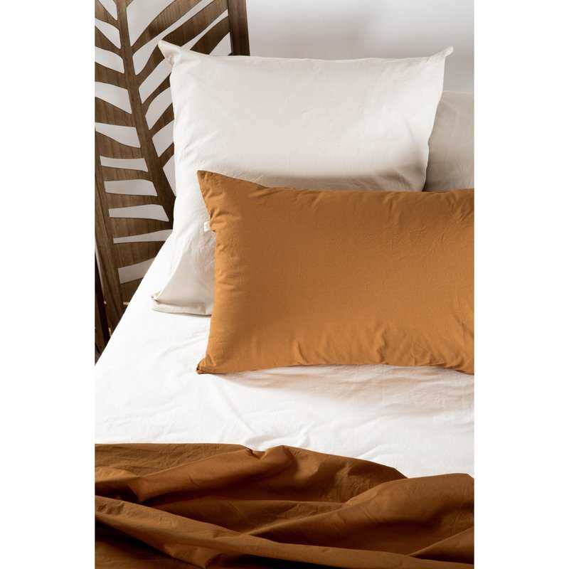 Taie d’oreiller en Percale de Coton Bio lavé