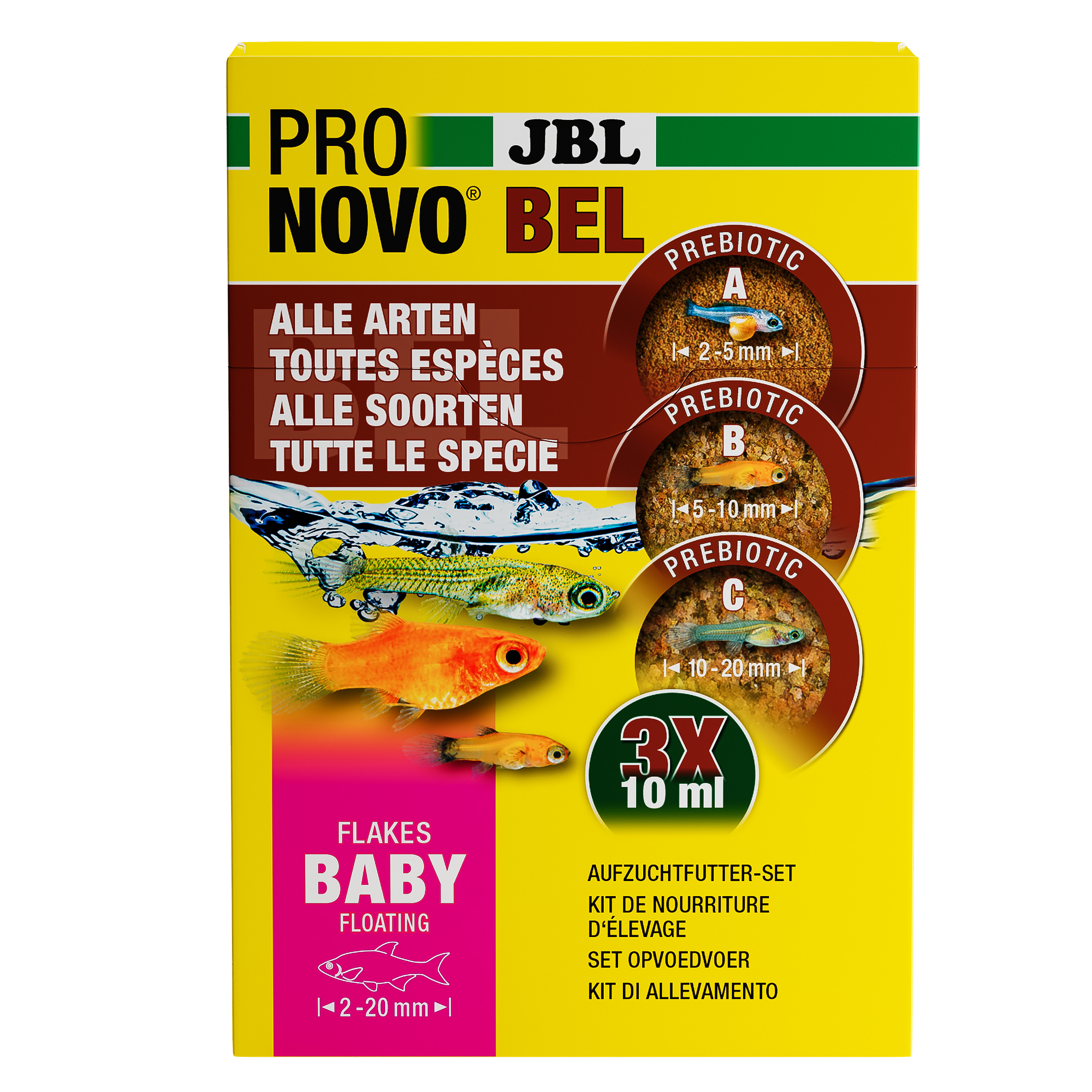 JBL Hauptfutter JBL PRONOVO BEL Flakes Baby 3 x 10ml