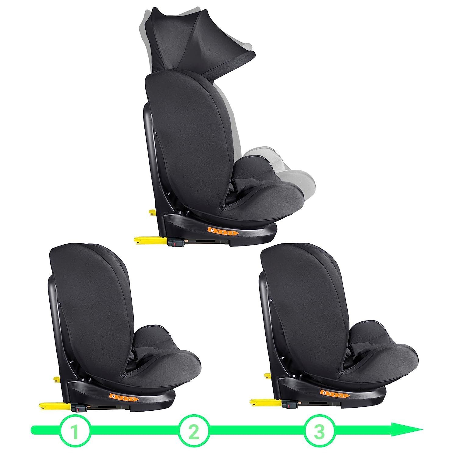 XOMAX Autokindersitz Selena, bis: 12, ab: 11 kg, bis: 36 kg, (Selena), mit 5-Punkt-Gurt, 3-Punkt-Gurt, Isofix Gruppe 0/1/2/3 ECE i-Size 129R