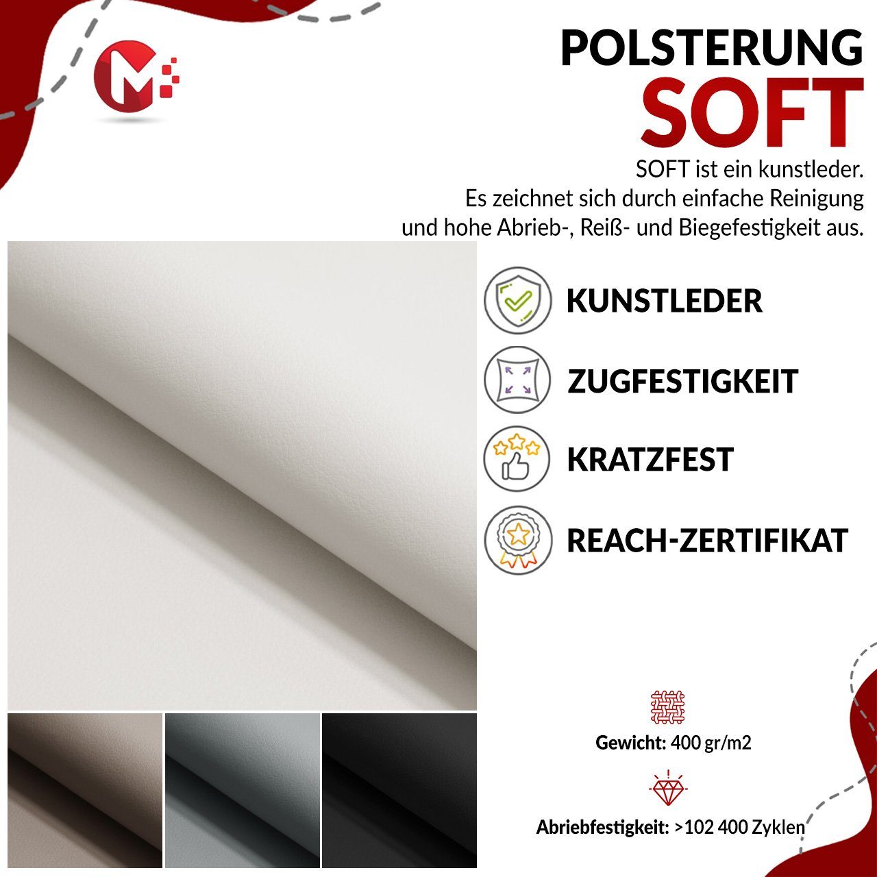 MKS MÖBEL Boxspringbett KING DOREN, mit zwei Bettkästen und einer Multipocket-Matratze