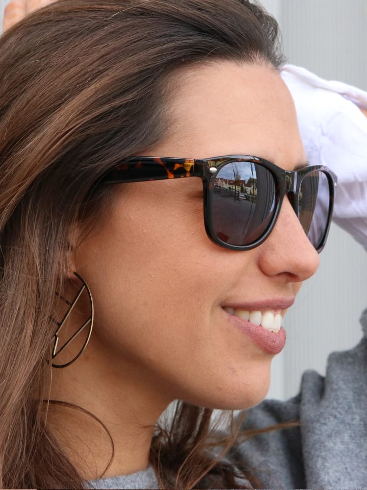styleBREAKER Nerd Sonnenbrille in Braun Demi / Braun Verlauf günstig kaufen onesize