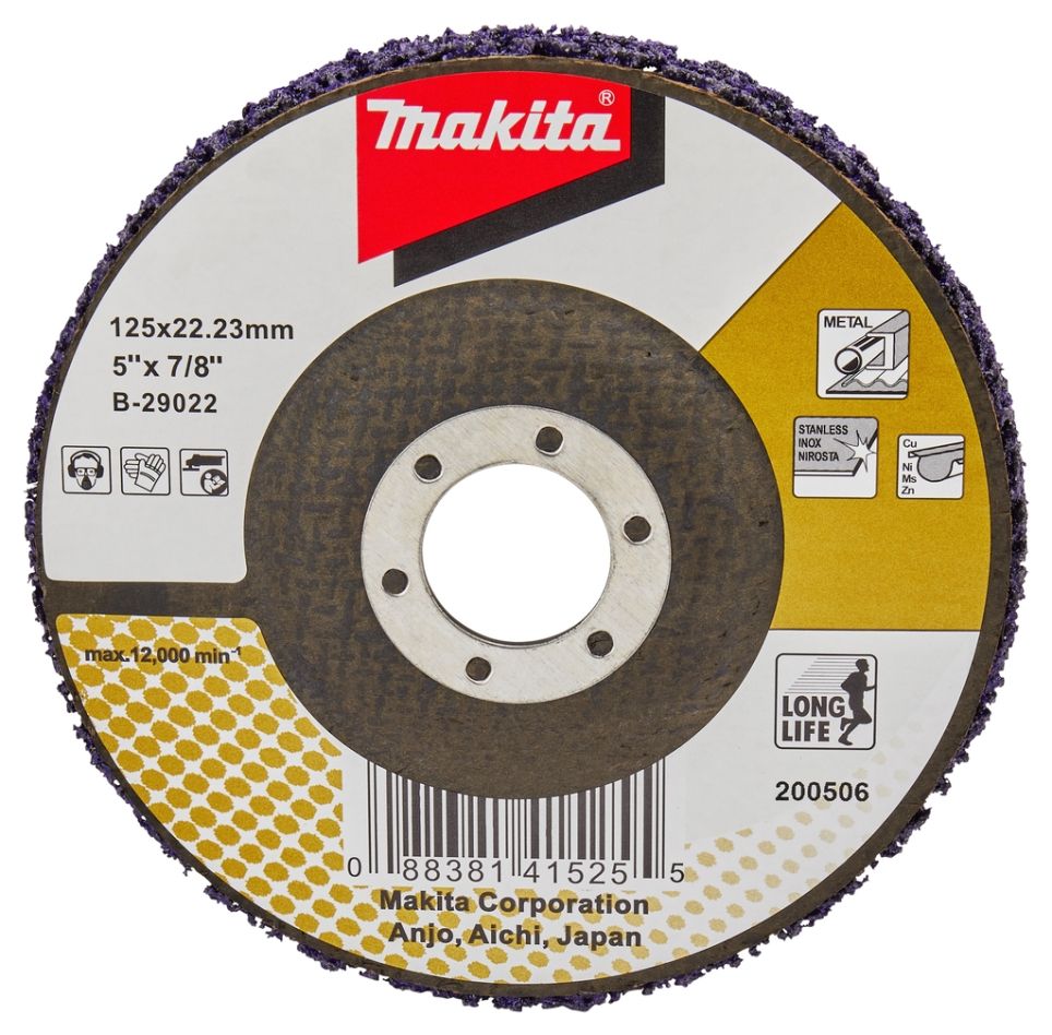 Makita Accessories B-29022 Δίσκος καθαρισμού 125 mm Μωβ