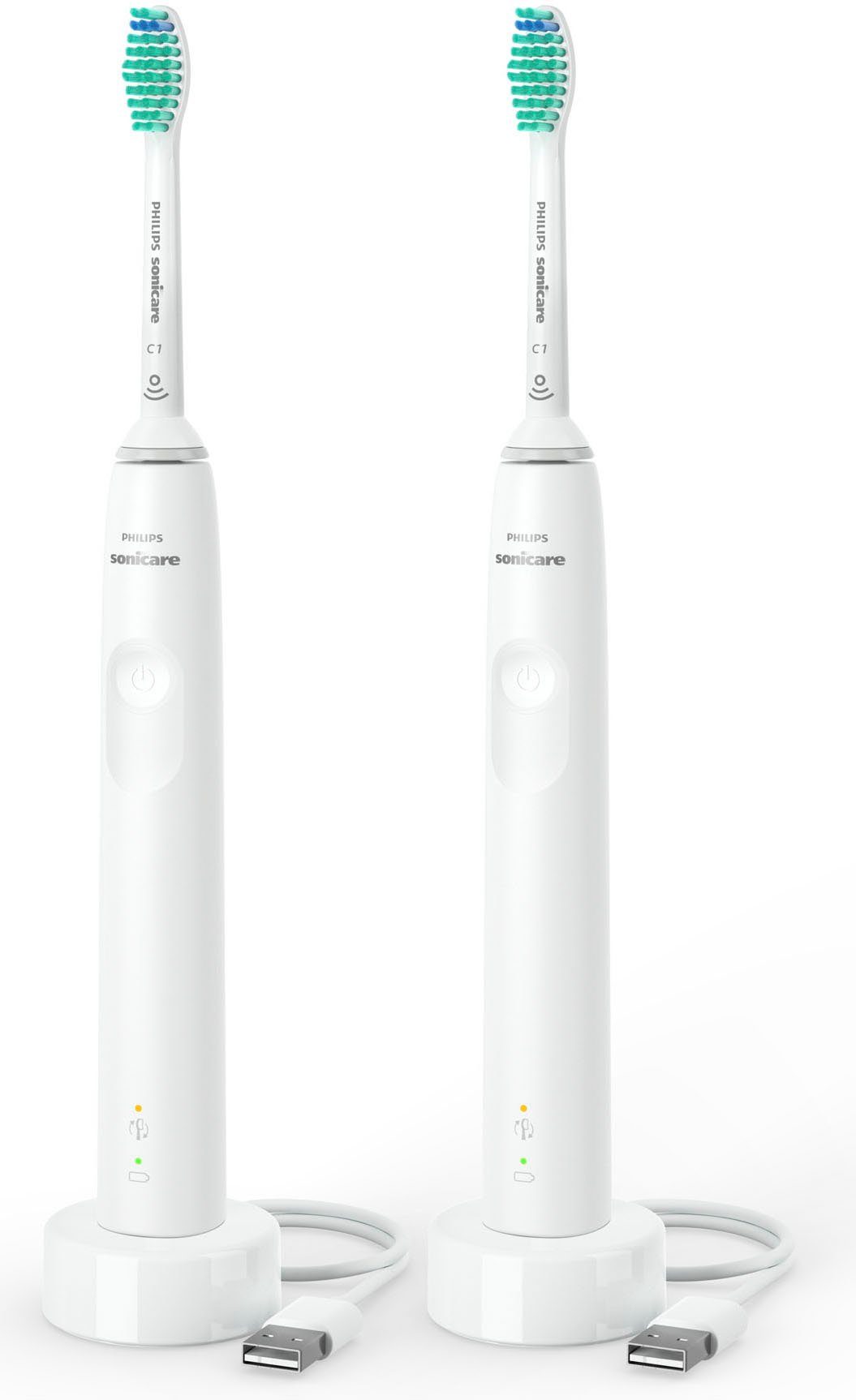 Philips Sonicare Elektrische Zahnbürste HX3675/13, Aufsteckbürsten: 2 St., mit Schalltechnologie, 4-Quadranten-Timer und 2-Minuten-Timer