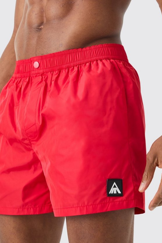 Kurze Man Triangle-Badehose mit Druckknöpfen