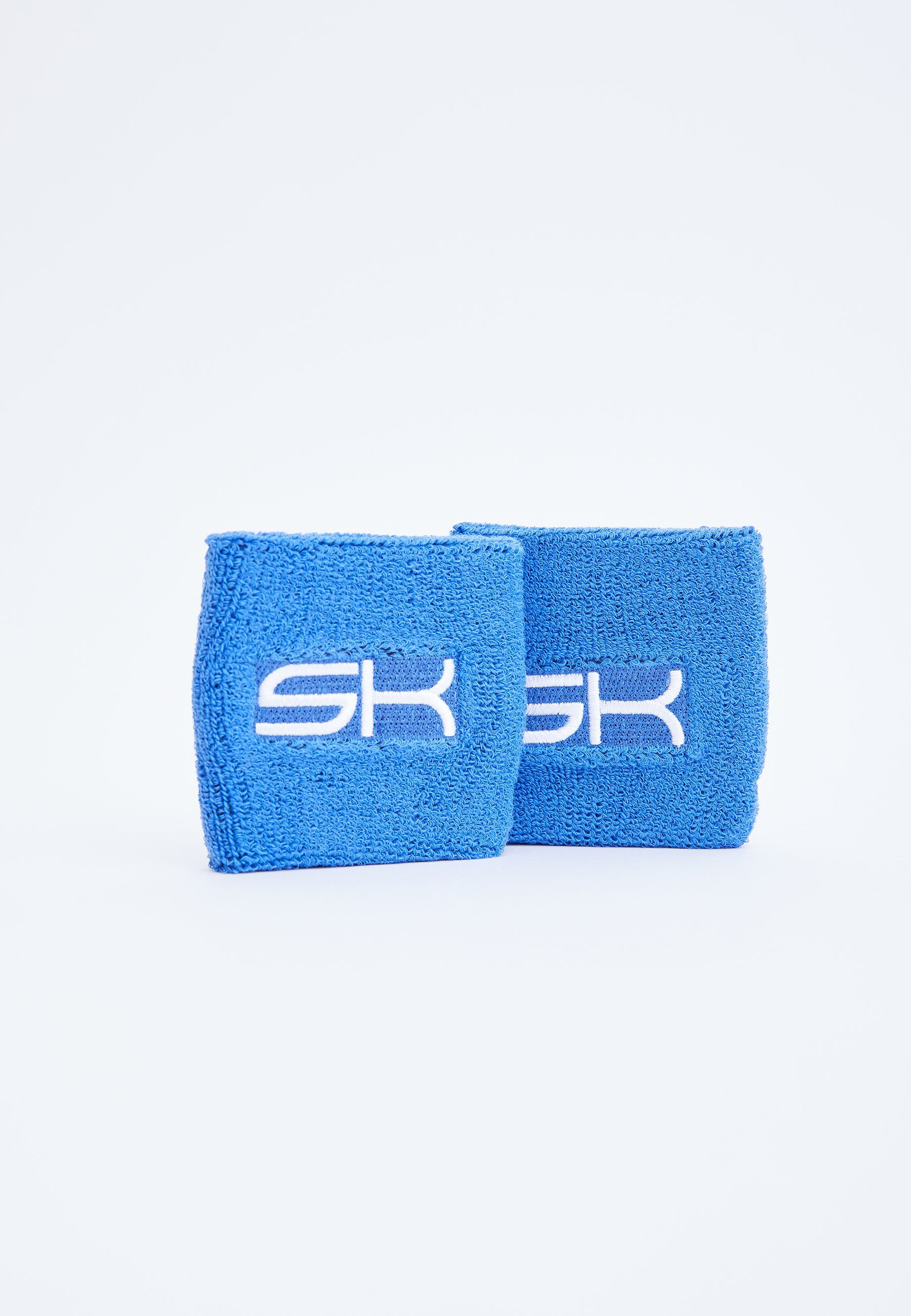 SPORTKIND Schweißband Tennis Schweißbänder klein 2er Set unisex Kinder & Erwachsene, kornblumen blau