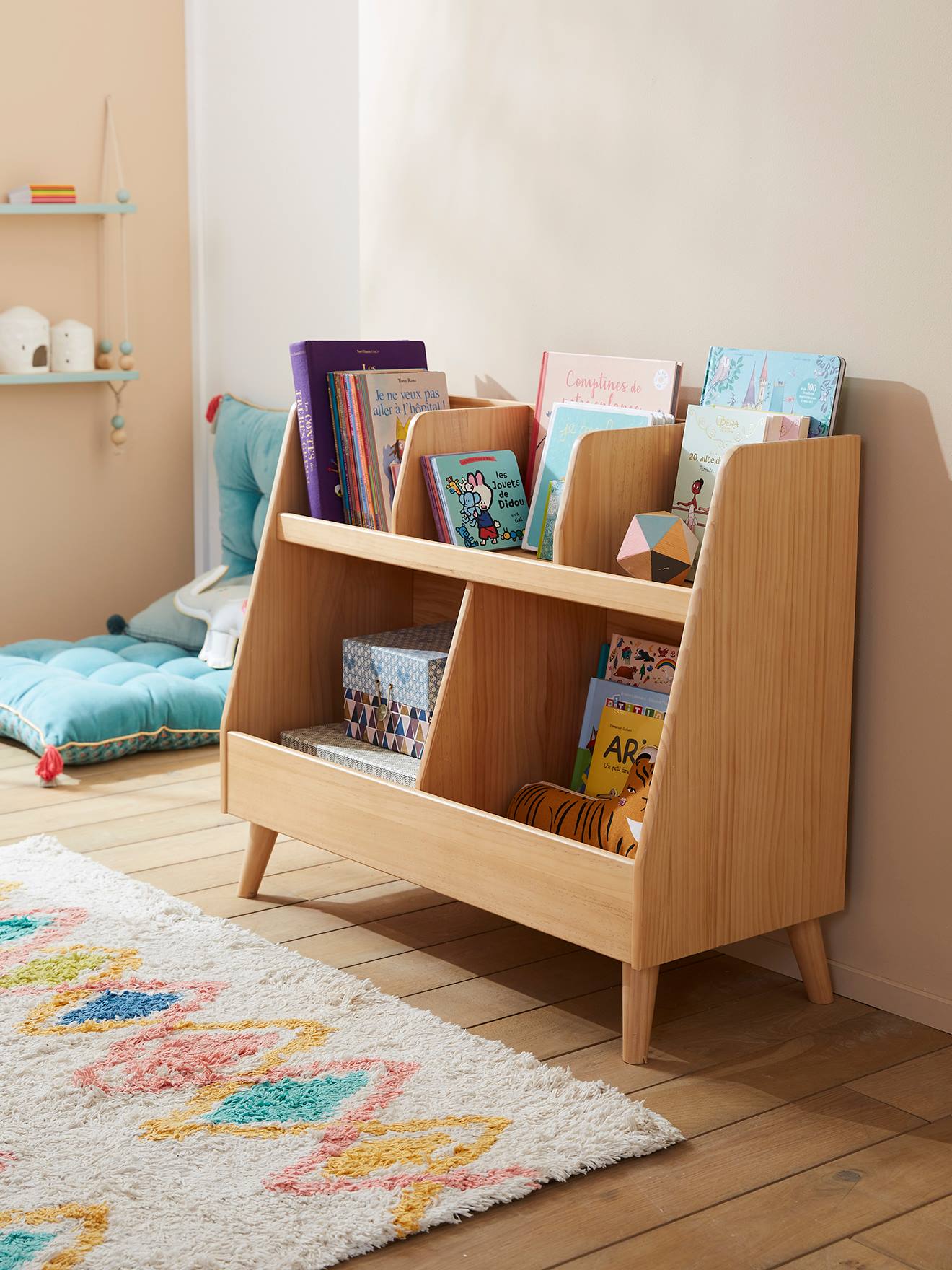 Vertbaudet Kinderzimmer Regal KONFETTI, 5 Fächer - braun