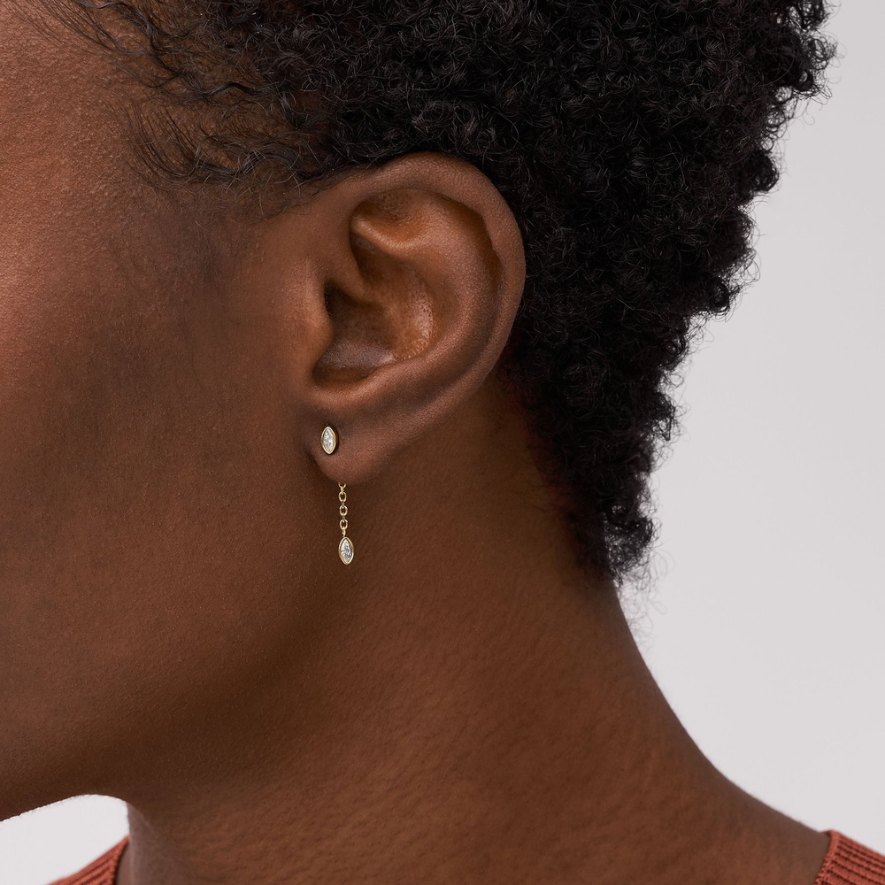 Fossil Boucles d'oreilles Acier inoxydable Boucles d'oreilles
