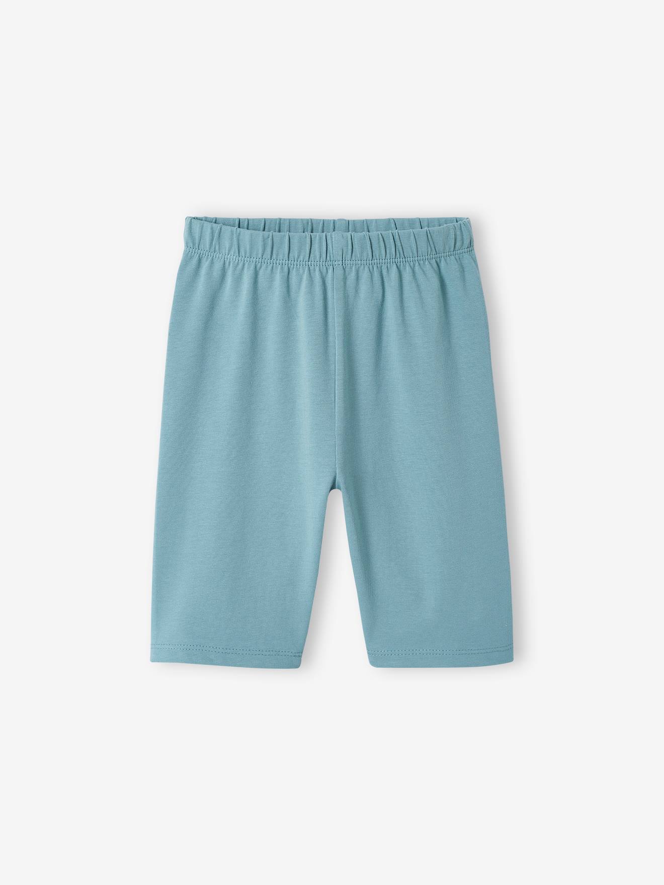 Vertbaudet Mädchen-Set: T-Shirt & Radlerhose Oeko-Tex - smaragdgrün