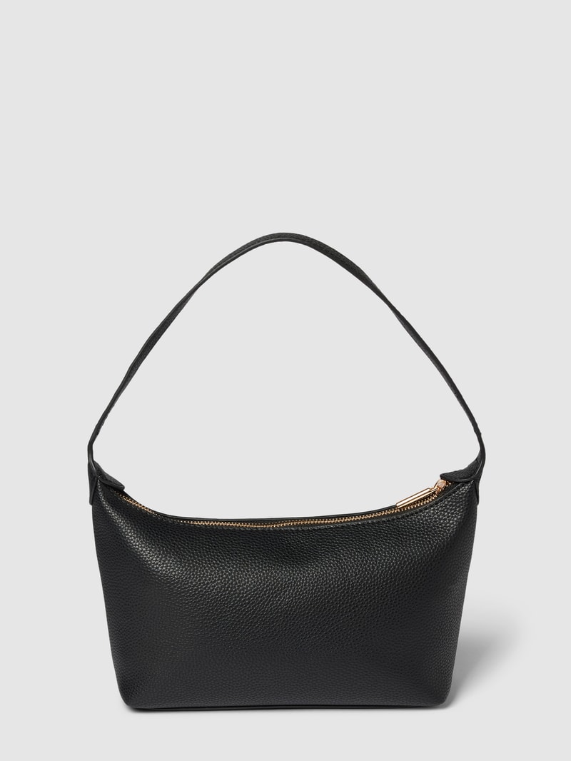 Pochette mit Label-Detail in schwarz