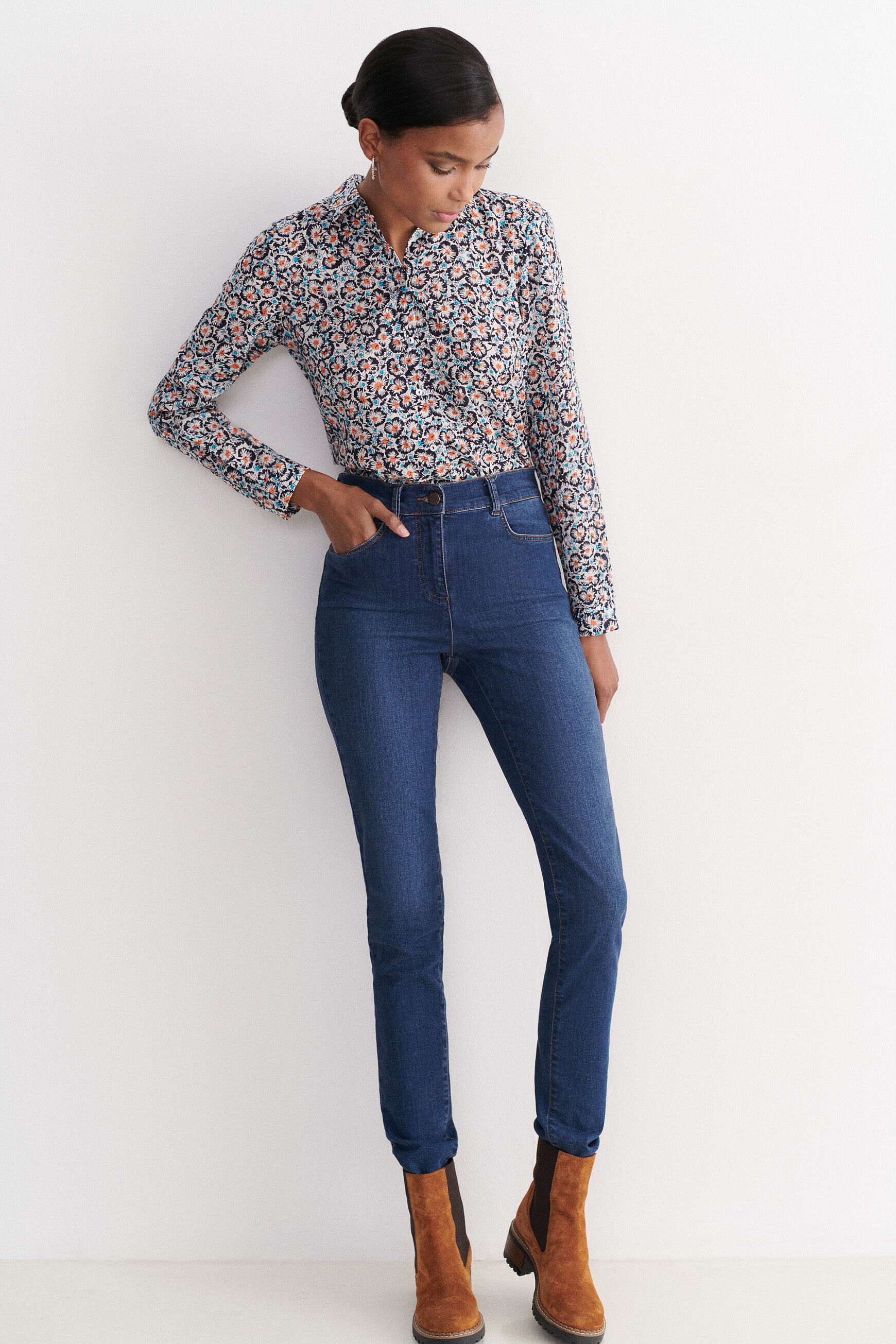 pantalon tom denim stone femme