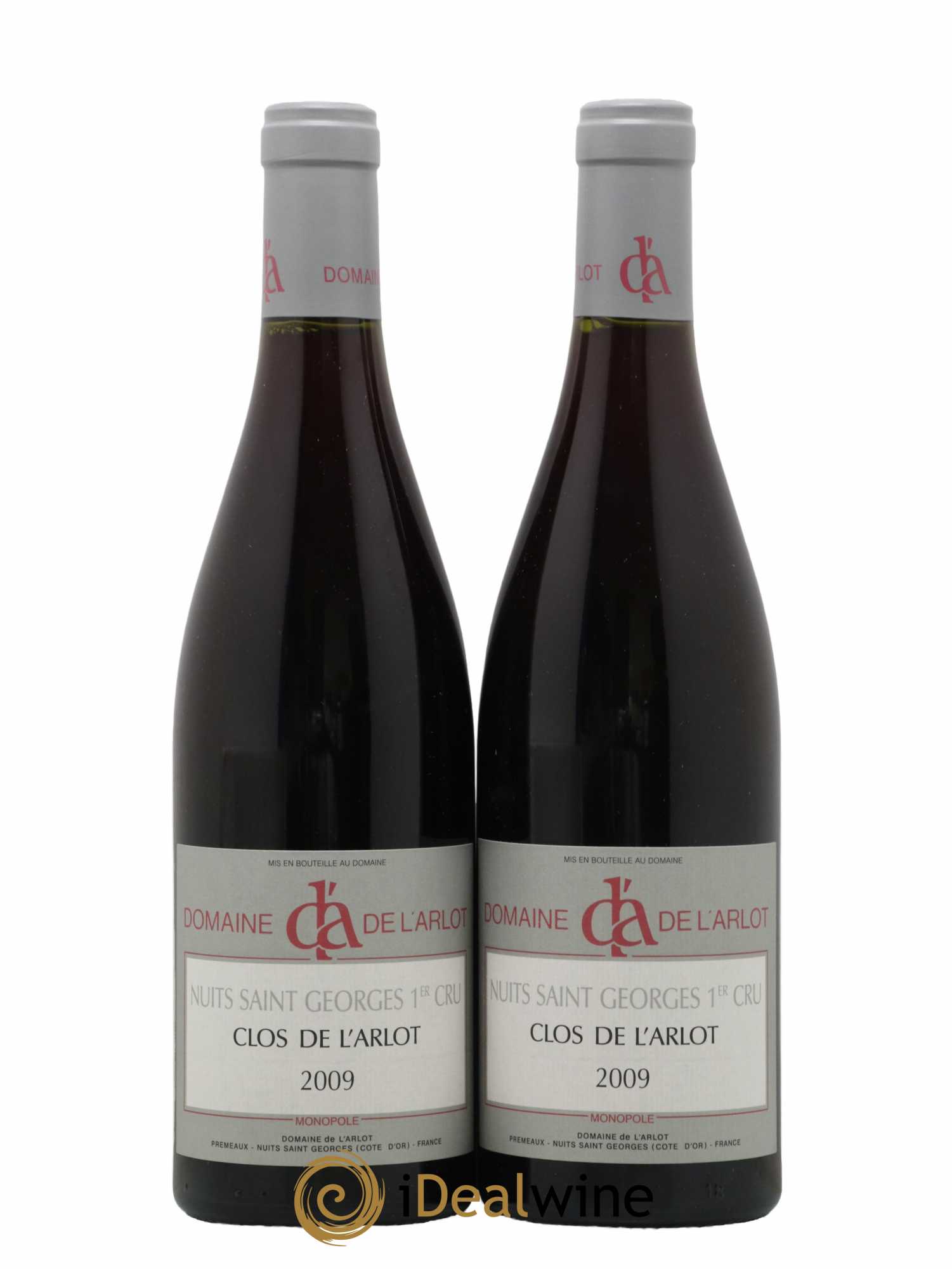 Nuits Saint-Georges 1er Cru Clos de l'Arlot Domaine de l'Arlot  2009 - Lot de 2 Bouteilles