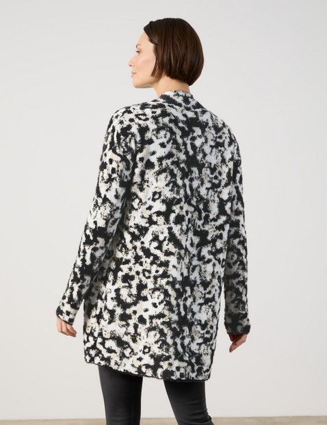 Long-Cardigan mit Jacquardmuster