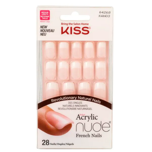 Kiss Nude Egyenes Műköröm 28 db