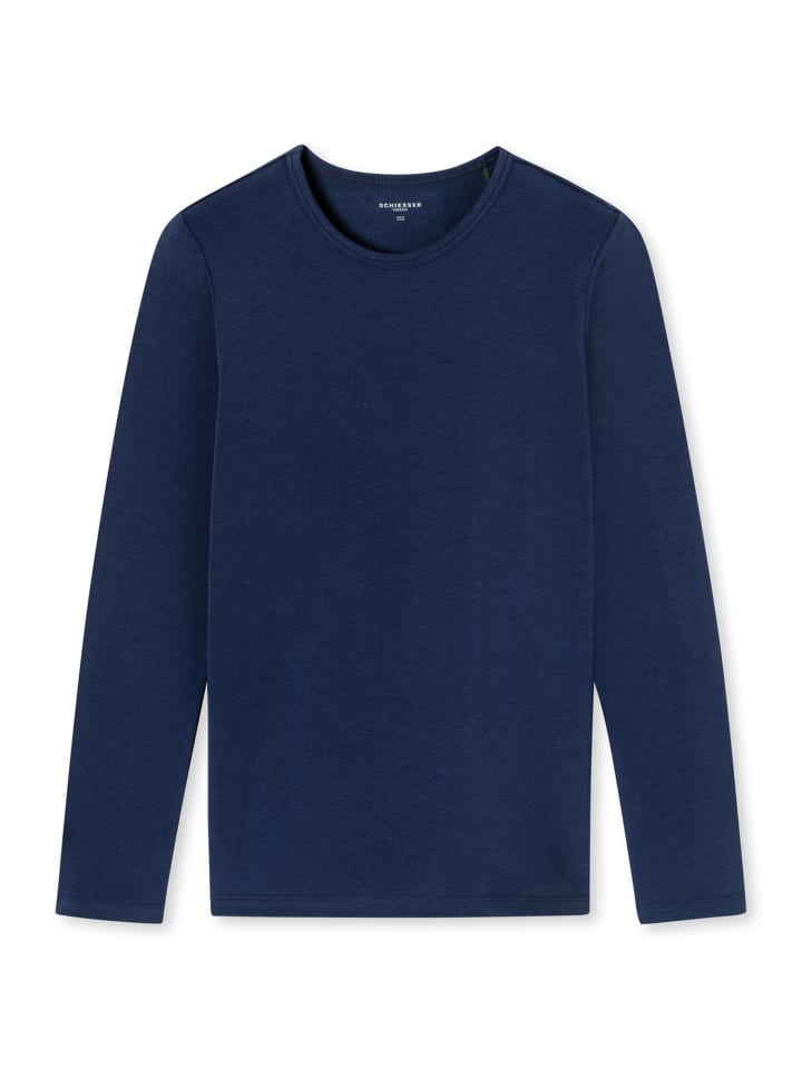Schiesser Unterziehshirt Thermo in Blau günstig kaufen