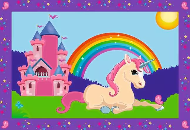 CreArt Bunte Einhornwelt - Malen nach Zahlen für Kinder ab 5 Jahren
