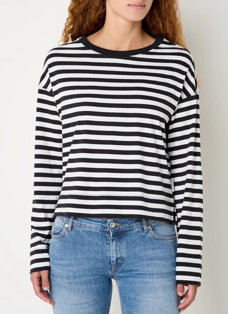 Marc O'Polo Organic Cotton Denim Longsleeve with Stripe Print