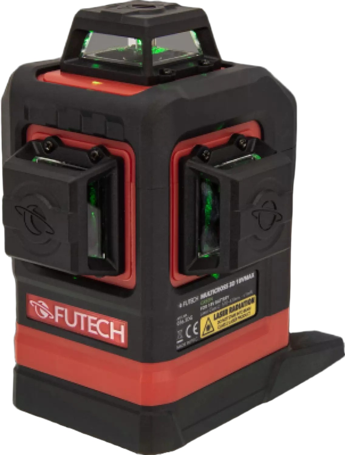 Laser cu linii în cruce fără fir Futech 036.3DG-G Multicross 3D pentru podea, inclusiv trepied în husă