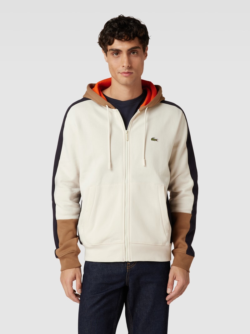 Sweatjacke mit Kapuze in offwhite