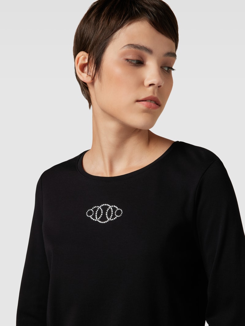 Longsleeve mit 3/4-Arm in schwarz