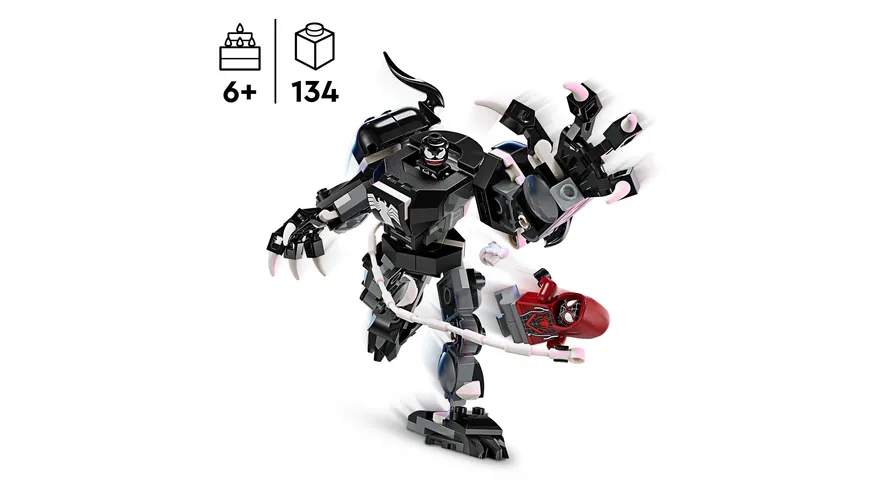LEGO Marvel 76276 Venom Mech vs. Miles Morales, Superhelden-Spielzeug