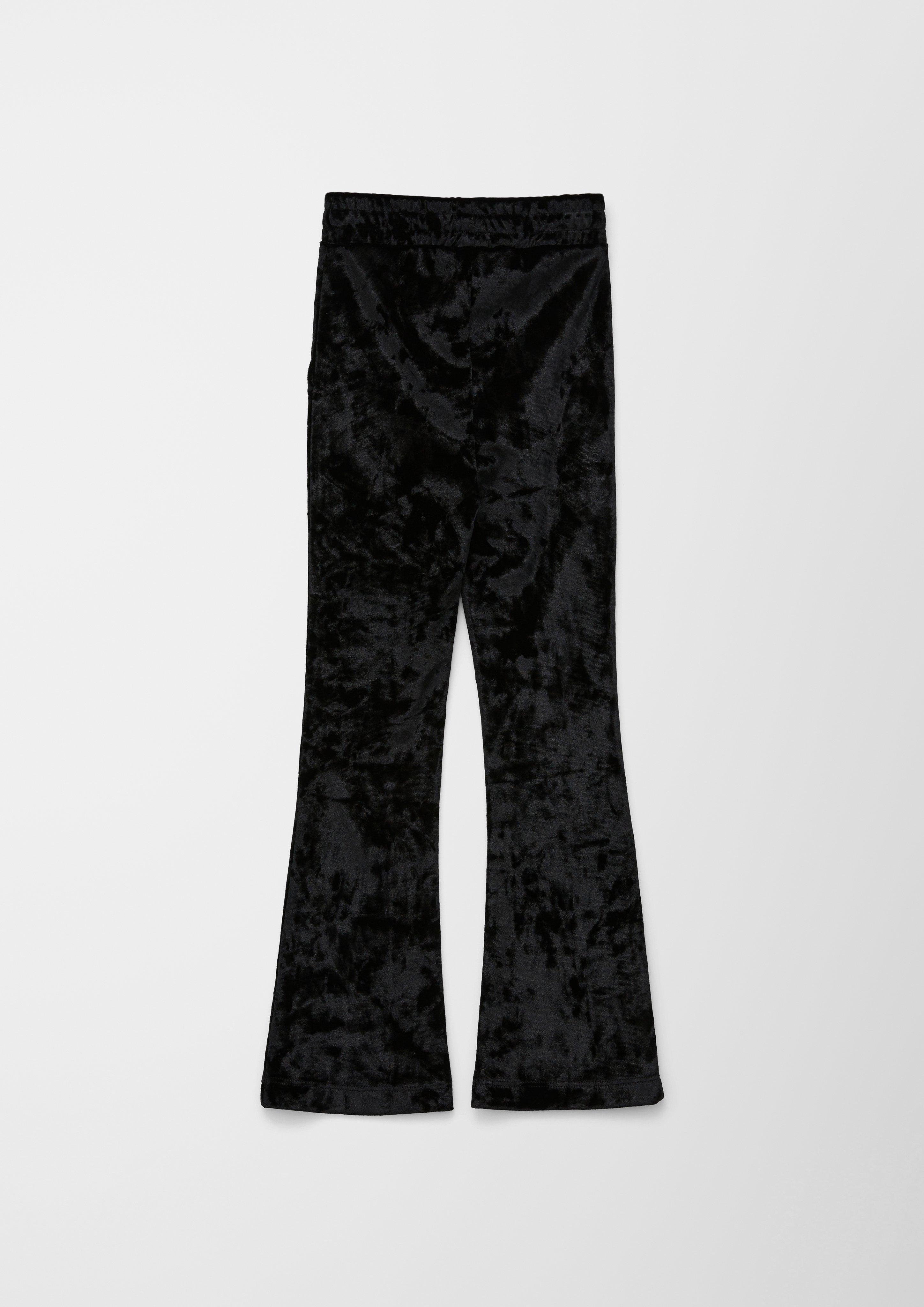 Samtleggings mit Flared Leg  2122671-9999