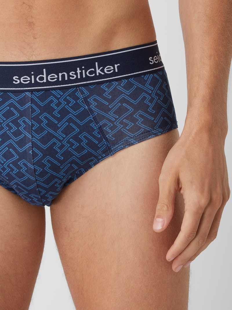 Slip mit Stretch-Anteil im 3er-Pack in hellblau